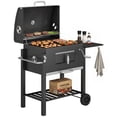thumbnail image 1 of Outsunny Barbecue au Charbon Portable en Acier Inoxydable pour Camping avec Roues, 1 of 10