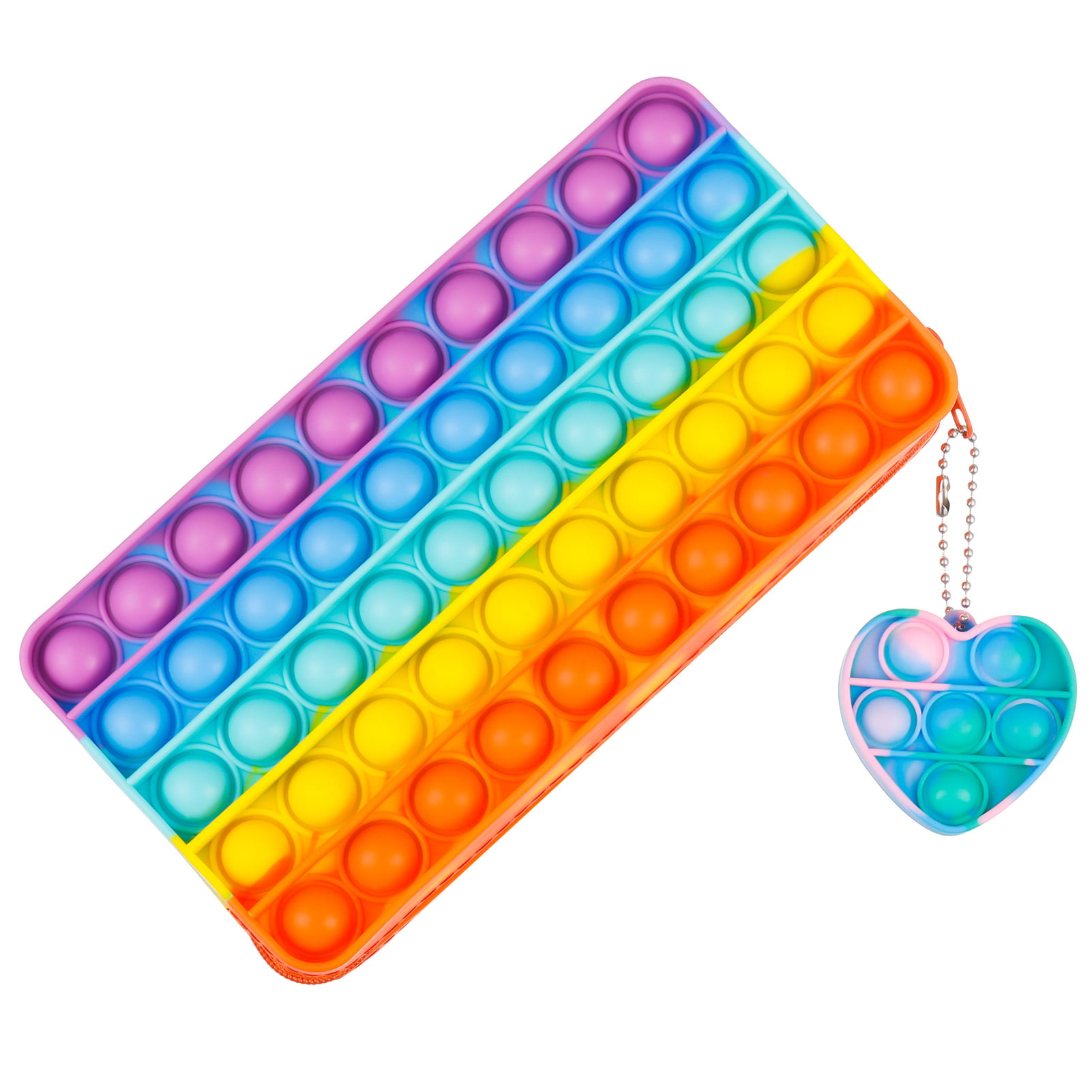 Stress Relief Fidget Popper Push Pop Bubble Cactus Rainbow Fidget Toy UK Seller 