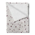 thumbnail image 2 of Coffee Soft Flannel Fleece Blanket, Coffee Beans on Plain Background Retro Drink Minimalist Computer Drawing Image, Cozy Plush for Indoor and Outdoor Use, 50" x 60", Plum and White, by Ambesonne, 2 of 5
