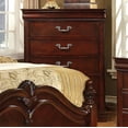 thumbnail image 3 of Benzara Traditional Style Wooden Bedroom Chest, Cherry Brown, 3 of 11