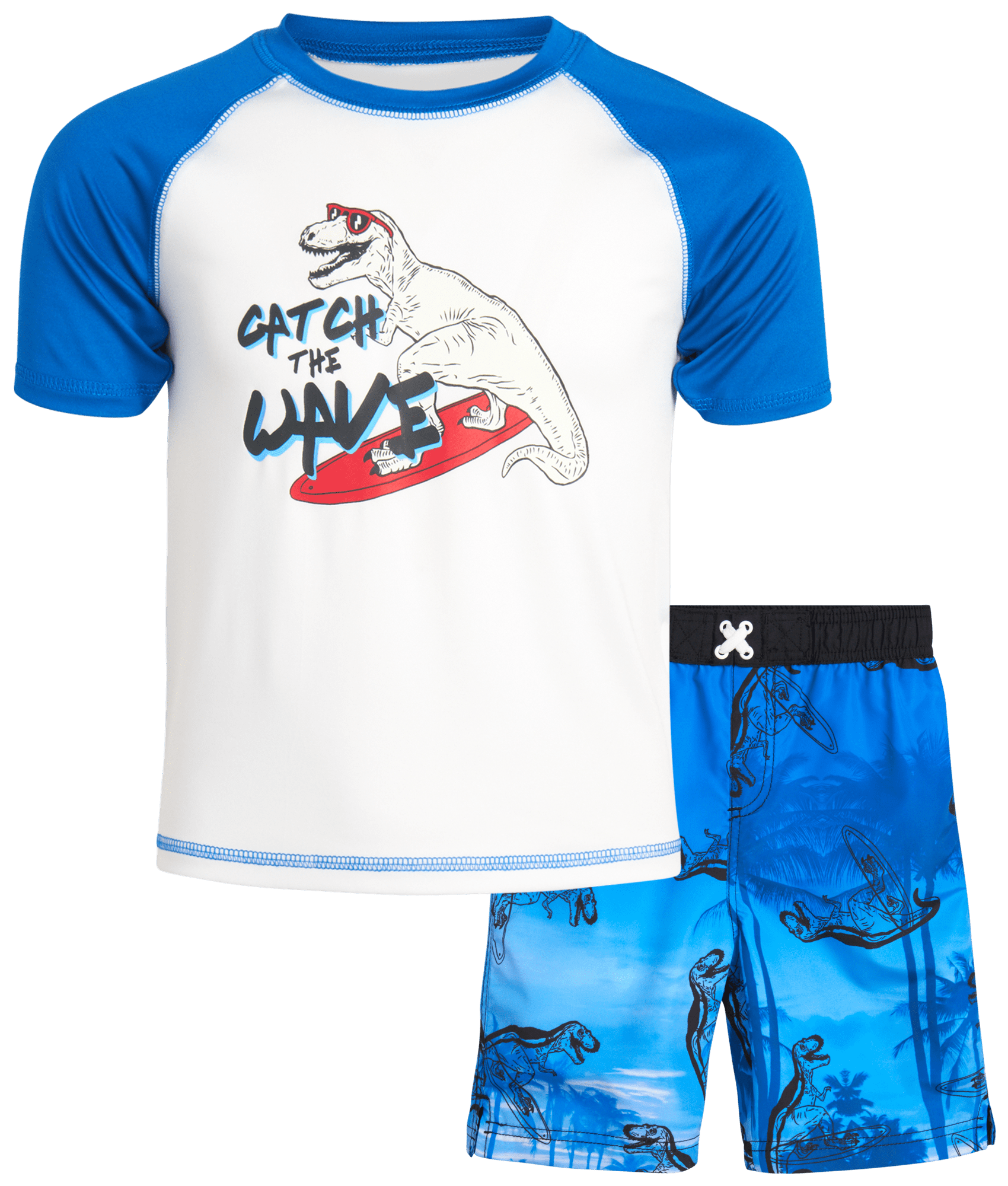 iXtreme Boys' Rashguard Set UPF 50+ 2Piece Snug Fit Swim Shirt and