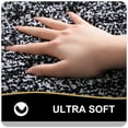 thumbnail image 3 of Bathroom Rugs 24x16, Extra Soft and Absorbent Microfiber Bath Mat, Non-Slip, Machine Washable, Quick Dry Shaggy Bath Carpet, Suitable for Bathroom Floor, Tub, Shower (Black and White, 3 of 8