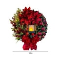 thumbnail image 3 of Ikohbadg Artificial Christmas Wreaths for Front Door - Decorated with Lantern,Baubles, Berries and Bows, Christmas Decor Indoor Outdoor Home Door Window Holiday Festival Decorations, 11.8in(Red), 3 of 8