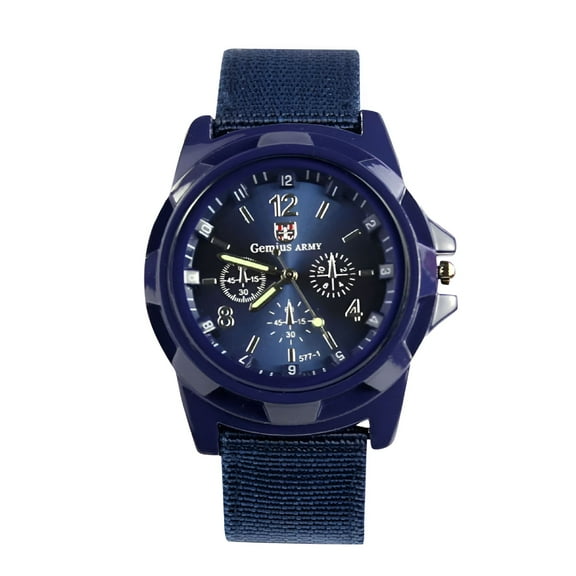 DESIGNICE Women Solar Watches Outdoor Watch Military Sport Fabric Band Watch Blue