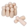 thumbnail image 3 of Peg People, Figuras De Formas De Madera Natural, Pequeños Cuerpos De Muñecas De Madera, Pintura, 10 Piezas Para Manualidades De Bricolaje Para Artes De Bricolaje, 3 of 7