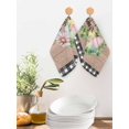 thumbnail image 2 of Easter Kitchen Dish Towels for Drying Dishes Set of 3, Spring Colorful Eggs Flower Leaf Wood Grain Plaid Waffle Weave Microfiber Hand Tea Bathroom Towels Quick Dry & Absorbent Towel 12x12, 2 of 7
