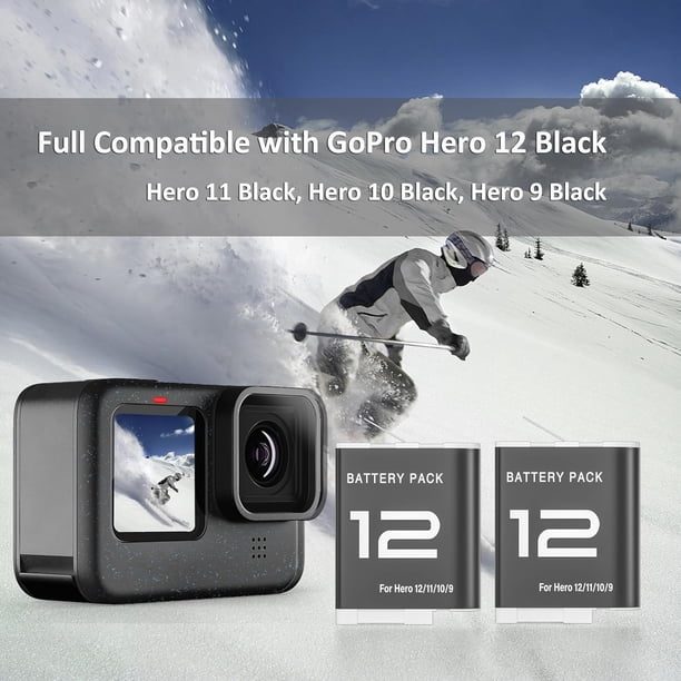 Replacement Hero 12 Battery 2-Pack Compatible with Gopro Hero 12