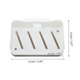 thumbnail image 4 of Unique Bargains 1 Pc Soap Dish Double-layer Drain Soap Holder for Bathroom Beige, 4 of 6