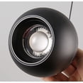 thumbnail image 6 of FSLiving 12W Zoomable Adjustable Length Track Light Pendnats H-Type with Aluminum Globe Shade Focusable Spotlight Remote Control with Stepless Dimming Color Changing for Decor,Black - 3 Lights, 6 of 9