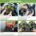 thumbnail image 3 of Portable 5V Dual-Head Car Fan with 360 Degree Rotation - Auto Cooling and Desk Fan - USB Powered - 3 Speeds SHAR, 3 of 5
