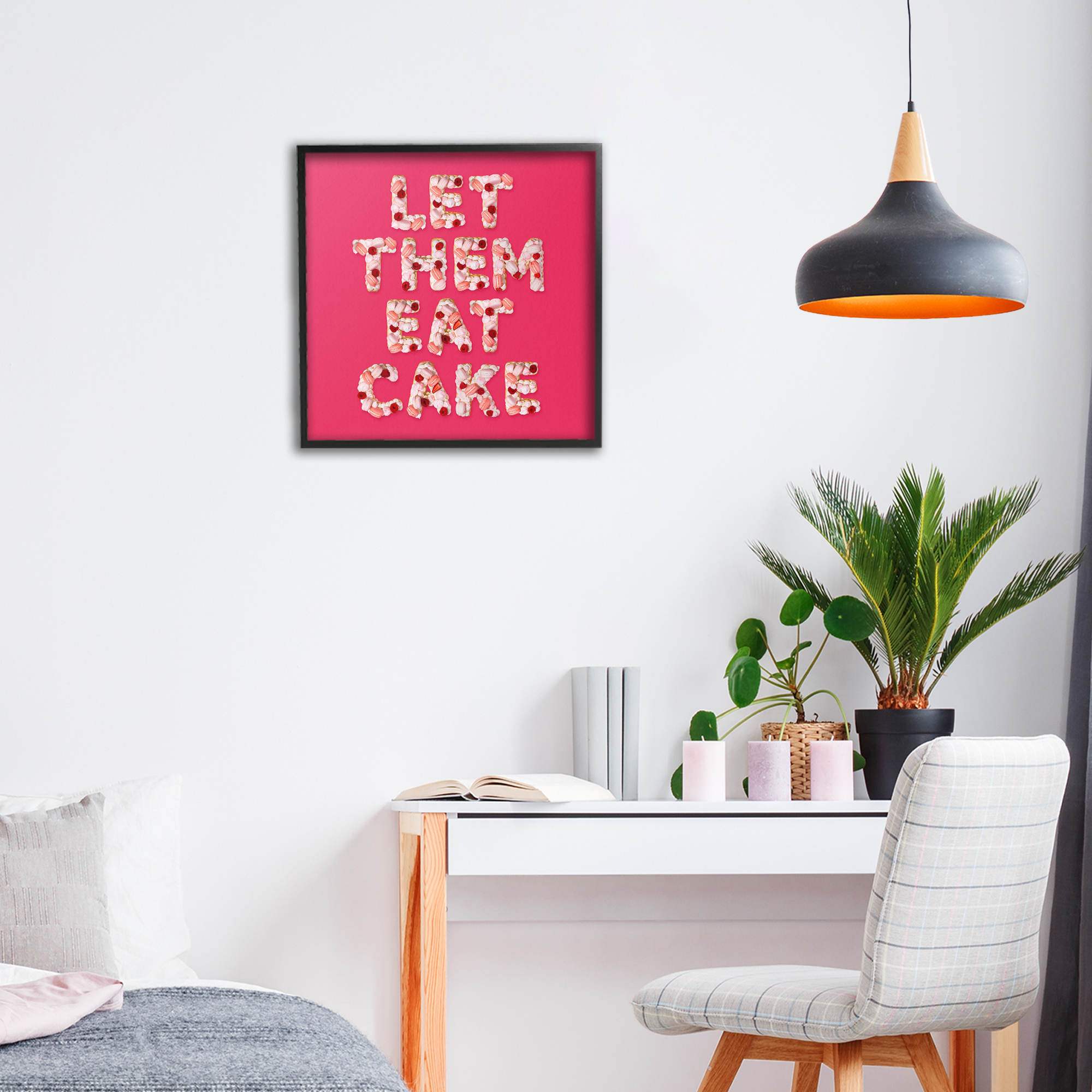 Let Them Eat Cake Black Framed Giclee Art, design by LISH Creative
