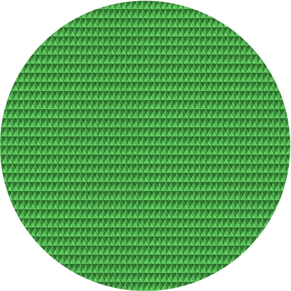 Ahgly Company Machine Washable Indoor Round Transitional Green Area Rugs, 8' Round