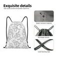 thumbnail image 4 of Kdxio Hand Drawn Snake Pattern Drawstring Bag for Gym Sports School Travel Lightweight Sackpack with Adjustable Cords Waterproof Fabric-Small, 4 of 6