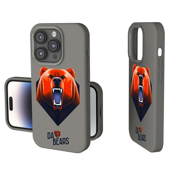 Keyscaper Gray Chicago Bears 2024 Illustrated Limited Edition Soft Touch iPhone Case