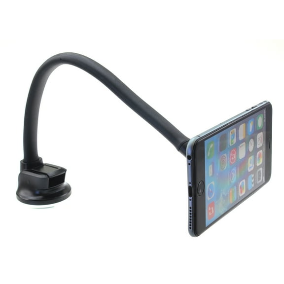 Magnetic Car Mount for iPhone 15/Pro/Max/Plus - Holder Dash Windshield Strong Grip Long Gooseneck