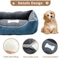 thumbnail image 5 of Royalcraft Small Dog Bed with Anti-slip Bottom, Cat Bed with Removable Washable Cover, Plush Pet Bed for Dogs and Cats, Cute Dog Pillow Bed, Calming Cat Couch Bed for Indoor, Outdoor, Blue, 5 of 8