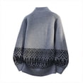 thumbnail image 4 of Men's Sweaters Full Zip Up Stand Collar Knitted Cardigan Jackets for Men Long Sleeve Loose Fall Winter Outerwear (4XL, Dark Gray), 4 of 4