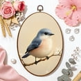 thumbnail image 6 of Oval Framed Wall Art Vintage Blue Bird Rustic Botanical Retro Country Farmhouse Birds Canvas Wall Art Oval Vintage Wall Decor Prints Hanging Decor for Home Bedroom Living Room Office 8"x11.4", 6 of 7
