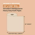 thumbnail image 2 of Shipping Paper Roll 20"L, 1-Pack | Large Kraft Paper Roll for Packing, Moving and Storage, 2 of 7