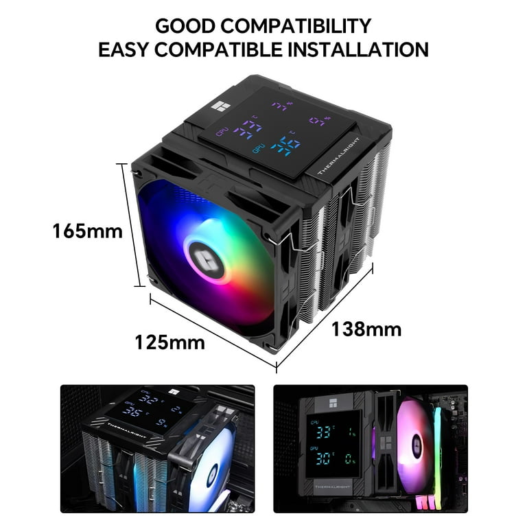 Peerless Assassin 120 Digital ARGB CPU Air Cooler, Digital Screen