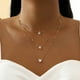 thumbnail image 2 of Conjunto de dijes de estrella y corazón de circonita de cristal para mujer, conjunto de COLLAR COLGANTE en capas de dijes para mujer, joyería Vintage con diamantes de imitación cuadrados a la moda, 2 of 4