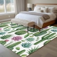 thumbnail image 4 of Cactus Summer Area Rugs 5'x7', Washable Small Throw Rugs for Laundry Room Playroom, Watercolor Tropical Botanical White Indoor Outdoor Rug Non-Slip Low Pile Carpet Runner Reversible Floor Mats, 4 of 8