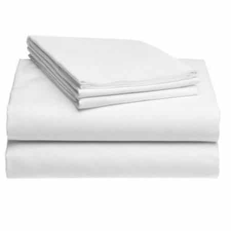 Massage Table Sheets - Flat Percale - White (Set of 6 Sheets)