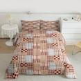 thumbnail image 3 of Feelyou Fashion Rustic Plaid Bedding Comforter Set for Adult, Square Abstract Ombre Twin Comforter Sets, Chic Buffalo Reversible Bedding Set, Super Cozy Room Decor, 2 Pieces, 3 of 9