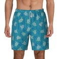 thumbnail image 2 of Picia Sea Turtle pattern Mens Swim Trunks with Compression Liner Stretch Beach Shorts Quick Dry with Zipper Pockets No-Chafing Board Shorts-XX-Large, 2 of 9