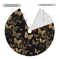 thumbnail image 2 of Yiaed Modern Golden Butterfly Print Christmas Tree Skirt , Tree SkirtsTree Mat for Christmas Winter Holiday Indoor Decorations-48", 2 of 7