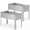 Silver, variant on ELLEGNT 2 PCS Metal Raised Garden Bed - Galvanized Planter Box with Legs, Elevated for Vegetables, Gray