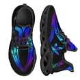 thumbnail image 1 of Zapatillas de deporte con cordones de estilo moderno con estampado de hojas de marihuana en degradado para mujer, zapatos planos transpirables e informales, 1 of 6