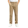 thumbnail image 2 of LIBRCLO Kids Boys Pants, Boy School Uniform Classic Slim Fit Casual Pants with Pockets Size 5-6 Years, 2 of 8