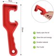 thumbnail image 4 of Bucket Opener, Plastic Bucket Pail 5 Gallon Paint Can Lid Easy Opening Wrench Remover Tool For Home Office Garage Industrial Use (Red), Bucket Opener, Plastic Bucket Pail 5 Gallon Paint Lid Opene, 4 of 5