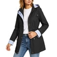 thumbnail image 5 of Womens Rain Jacket Waterproof Raincoat With Hood Lightweight Windbreaker Rain Jacket Loose Casual Travel Camping Outdoor Coat, 5 of 10