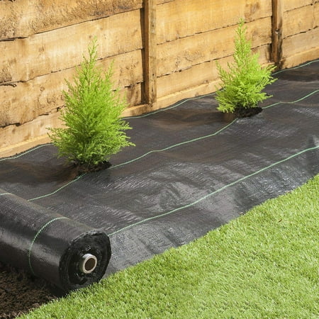 - Agfabric All Purpose Folded 5x16ft Landscape Garden mat Heavy PP Woven Weed Barrier for Raised Bed,Soil Erosion Control and UV Resistant