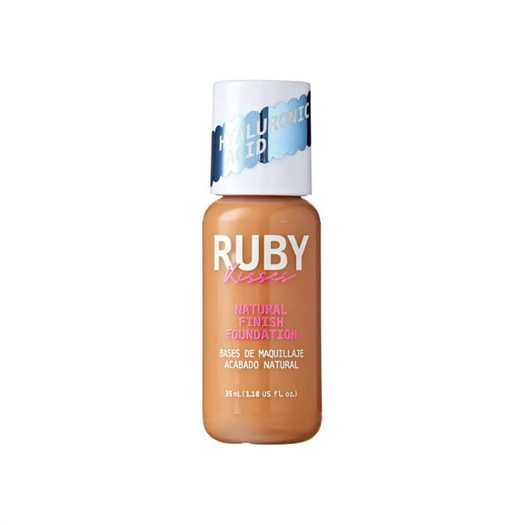 Ruby Kisses No More Blemish Liquid Foundation with Hyaluronic Acid, Blemish Control, Semi Matte Medium Coverage, Buildable Long Lasting, Lightweight