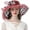 Red, variant on Organza Church Hat Polka Dot Fascinator Wedding Tea Party Derby Hats for Women Flower Wide Brim Hat