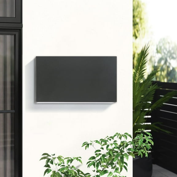 C Cattleya 2-Light Matte Black Aluminum Integrated LED Outdoor/Indoor Wall Light