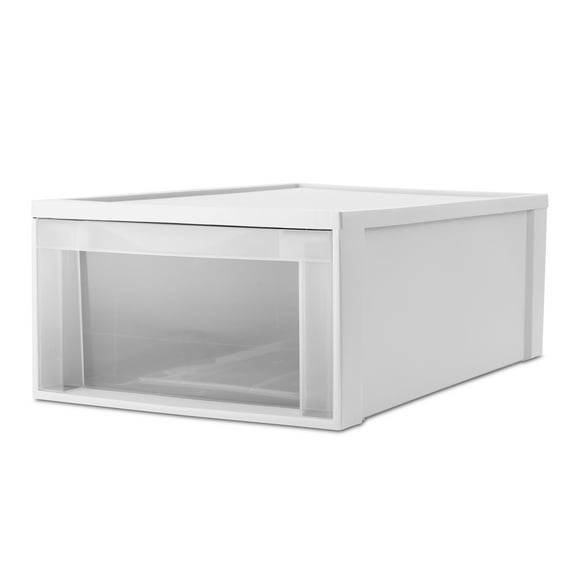 Starplast Under Bed  Plastic Storage Drawer, 29" x 17.5", White