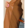thumbnail image 5 of INSPIRE CHIC Women's Jacket Faux Leather Blazer Lapel Collar PU Moto Biker Jackets XL Caramel, 5 of 6