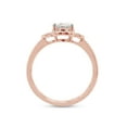 thumbnail image 4 of 1 1/10 ct. t.w Center 6.5MM Round Cut Lab Created Moissanite Diamond Solitaire Halo Engagement Ring In 14K Rose Gold Over Sterling Silver (G-H Color, VVS1 Clarity, 1.10 Cttw)-4, 4 of 7