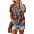 thumbnail image 2 of KISSMODA Womens Summer Special Design Short Sleeve Fashion Casual Lightweight Tee Tops, 2 of 4