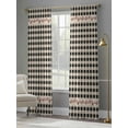 thumbnail image 5 of Country Star Plaid Sheer Curtains 84 Inch Length 2 Panels Set, Semi Transparent Voile Rod Pocket Curtains for Living Dining Room Bedroom Drapes Black Retro American Farm Barn Berry, 5 of 6