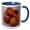 Blue/White, variant on 3drose, Peaches White Background, 15oz Mug
