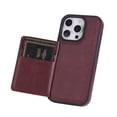 thumbnail image 5 of Compatible with iPhone 16 Pro Wallet Phone Case,PU Leather Back Flip Kickstand,With Card Slots,Durable Shockproof Rugged Ultra SLim Phone Case Cover Fit for iPhone 16 Pro,Winered, 5 of 6