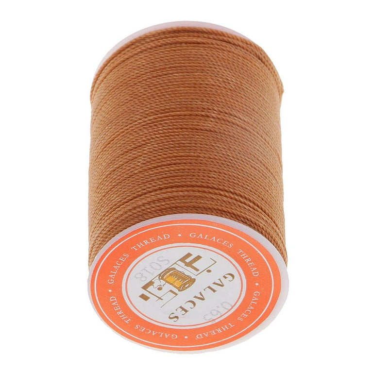Leather Thread Made of Polyester, 0.65mm Thick, ed for Hand Sewing,  Saddlery Thread Ribbon ed Yarn Cord for Leather - Brown 