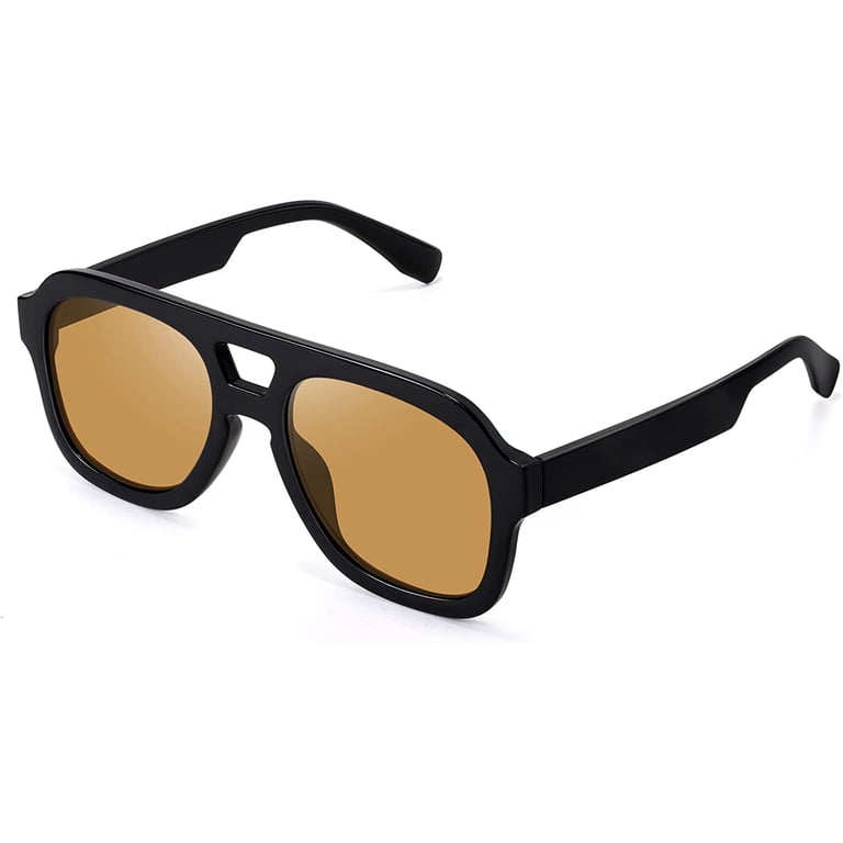FEISEDY Vintage Aviator Sunglasses Double Bridge Women Men  display picture 2