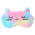 thumbnail image 1 of Bonita máscara de ojos de gato multicolor arcoíris novedosa de dibujos animados para dormir Máscara para dormir Máscara para dormir Venda para los ojos para mujeres, 1 of 5