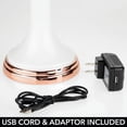 thumbnail image 4 of mDesign Modern Motion Sensor LED Lighted Makeup Bathroom Vanity Mirror, Large 8" Round, 3X Magnification, Hands-Free, Rechargeable and Cordless - White/Rose Gold, 4 of 8